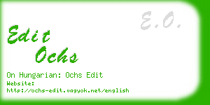 edit ochs business card